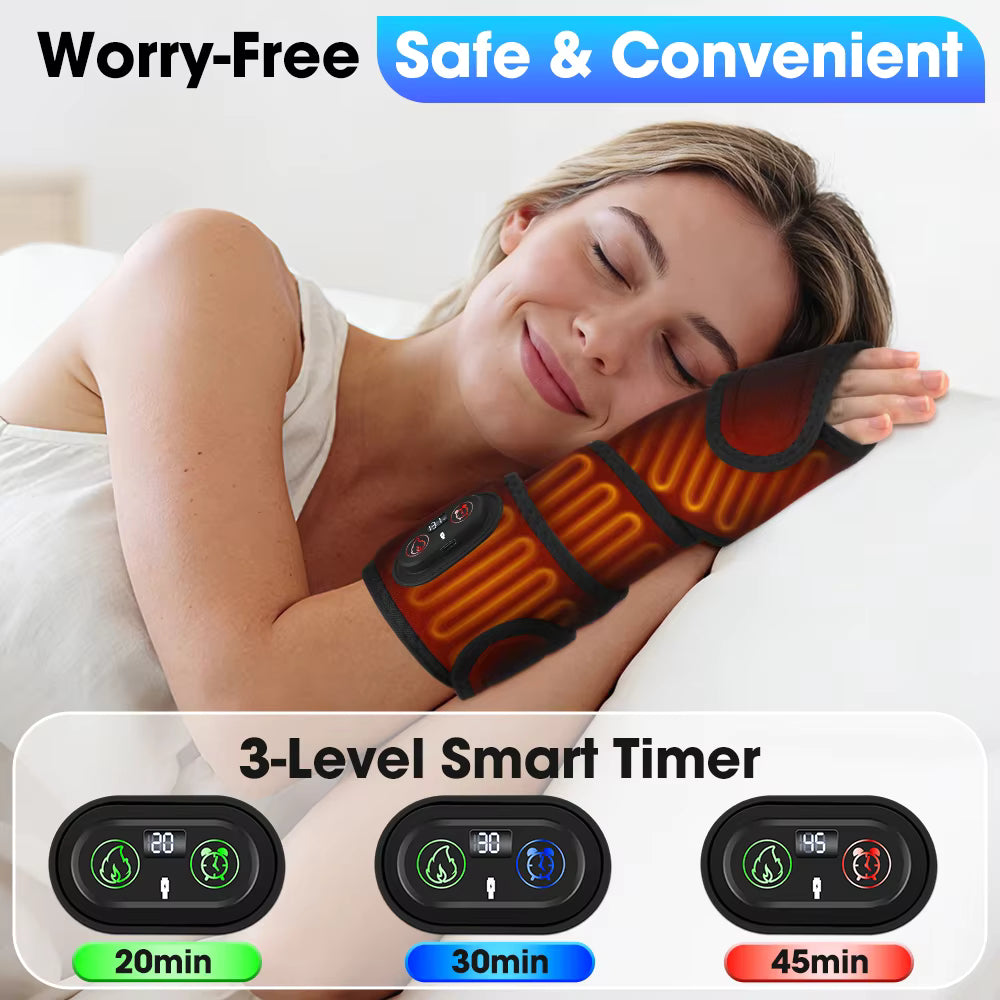 Cordless Heating Therapy Wrap with Digital Display – Extra-Long Heat Strap for Leg, Arm & Ankle