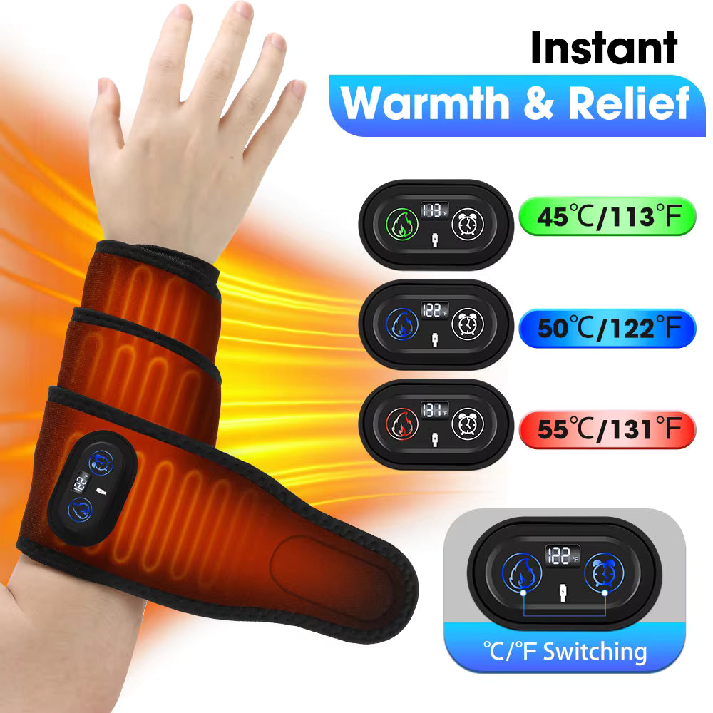 Cordless Heating Therapy Wrap with Digital Display – Extra-Long Heat Strap for Leg, Arm & Ankle